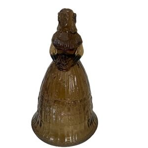 Imperial Dark Amber Glass Suzanne Colonial Belle Bell Bride 6" tall